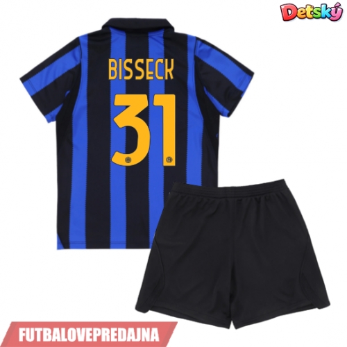 Lacne Dětský Futbalové dres Inter Milan Yann Bisseck #31 2026-27 Krátky Rukáv - Domáci (+ trenírky)